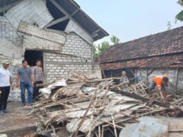 Akibat Hujan Lebat dan Angin Kencang, Rumah Warga Widang Tuban Roboh